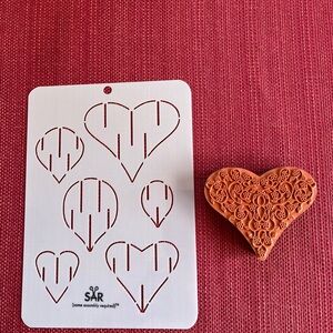 Some Assembly Required floating heart stamp & stencil set